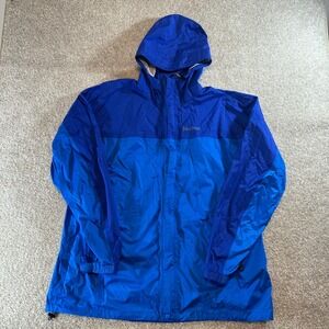 Marmot Rain Jacket XXL Blue Lightweight Waterproof Hooded Outdoor Coat